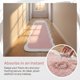 thumbnail image 4 of REGALWOVEN Alfombra de Cocina Boho, Pasillo Antideslizante Lavable a Máquina para Pasillo al Lado de la Cama, Suave Alfombra de Piso de Lana Sintética Desgastada Rosa Claro 47" x 16", 4 of 6