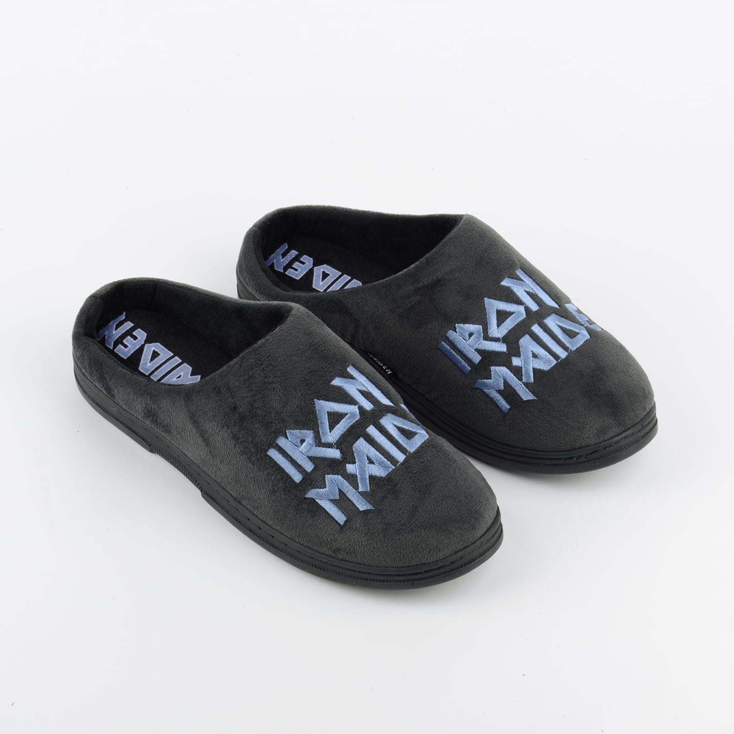 Pantufla Hombre Skull Gris Iron Maiden