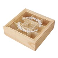 Bothyi - Caja De Almacenamiento De Madera, Caja Para Presentación De Joyas, Caja De Almacenamiento De Té Para Gadgets, Cuentas, Anillos