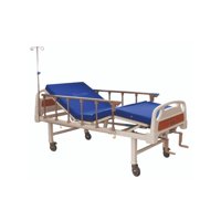 Glomed - Cama Clínica Manual 2 Pos Plus + Colchón Impermeable 8Cm