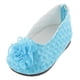 thumbnail image 3 of Zapatos Azules Planos Con Accesorio De Ropa De Flores Para Mu?eca Americana De 18 Pulgadas, 3 of 3