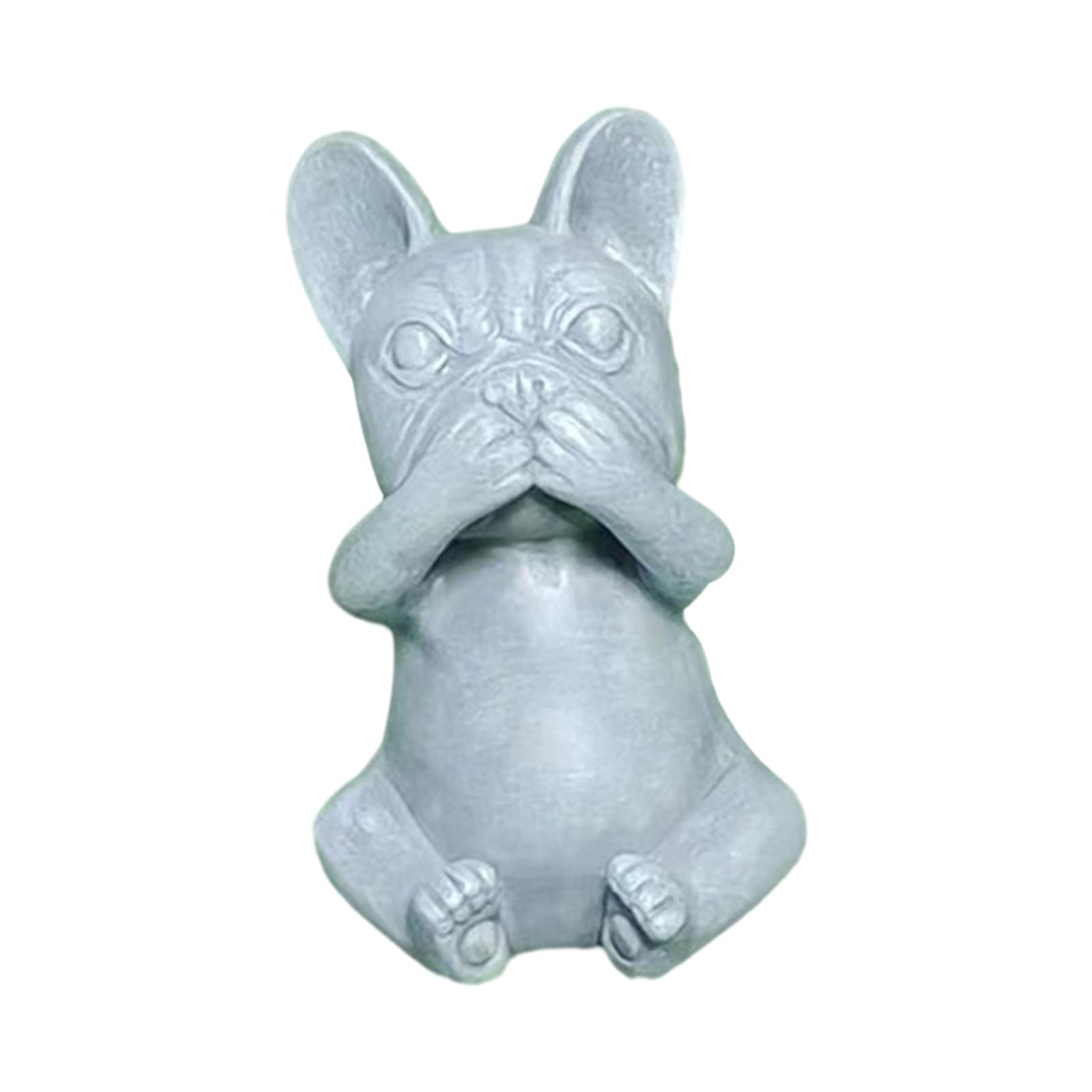 Bothyi - Estatua De Bulldog Francés, Escultura Creativa De Perro Para Césped, Jardín, Decoración Del Hogar, No Habla Bulldog