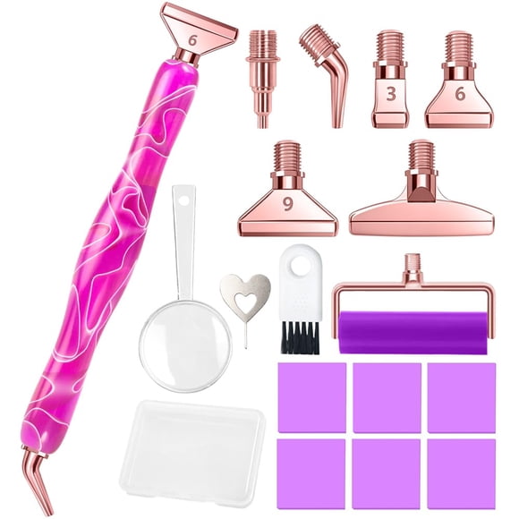 Kit Multi‑Colocador de Pluma de Arte Diamante RaySoar en Púrpura