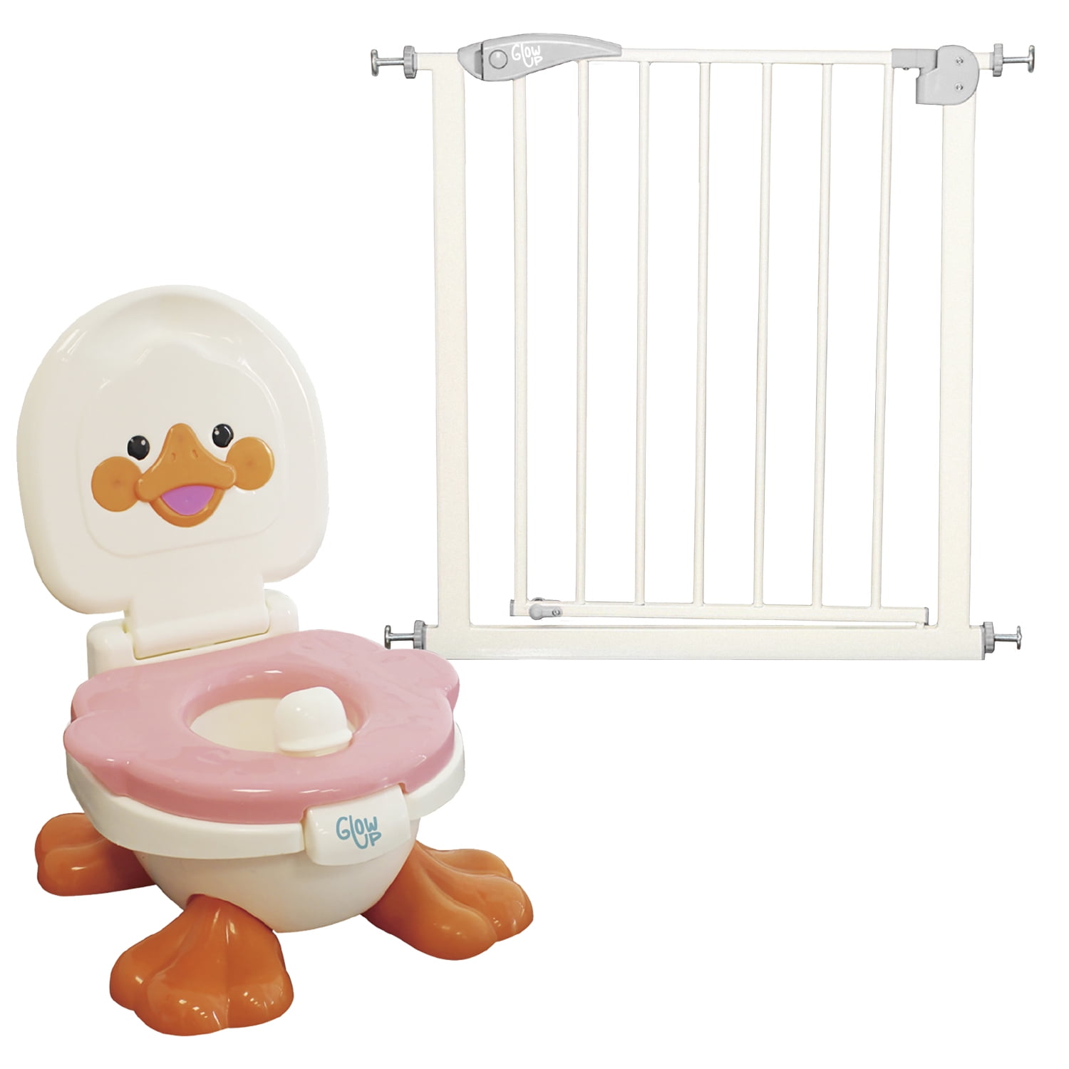 Glowup - Pack Reja Seguridad Para Bebés Y Pelela Baby Potty Rosado
