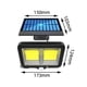 thumbnail image 5 of Lámparas solares para exterior con detector de movimiento, 128 focos LED Luces solares superbrillantes para exterior LED IP65 Impermeable Aplique solar de pared de 3 modos, 5 of 8