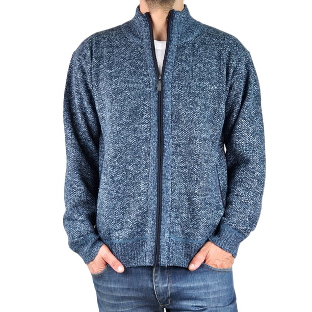 Chaleco Sweater Frisado Hombre Cuello Alto Con Cierre 2099