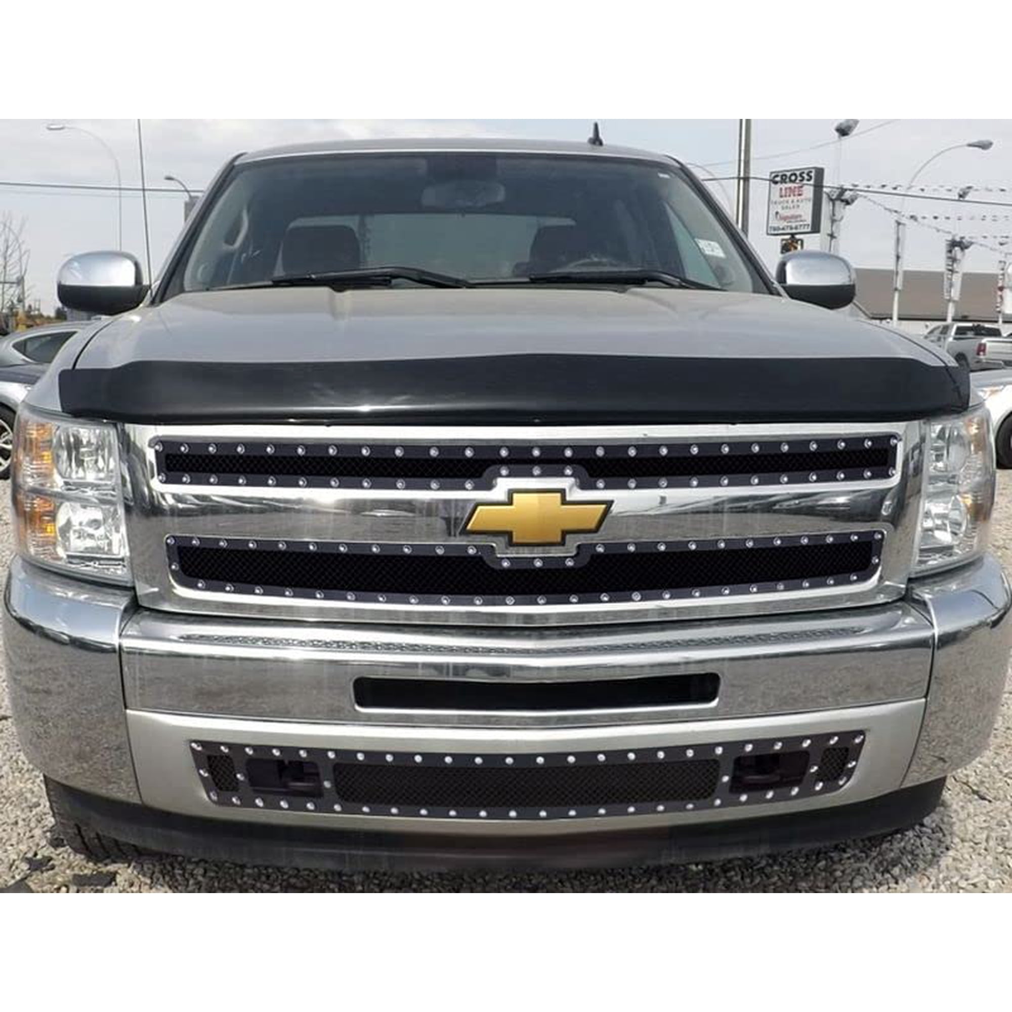 Remache Superior Principal Grille Aps Gr03leg66h Para Chevy Silverado 1500