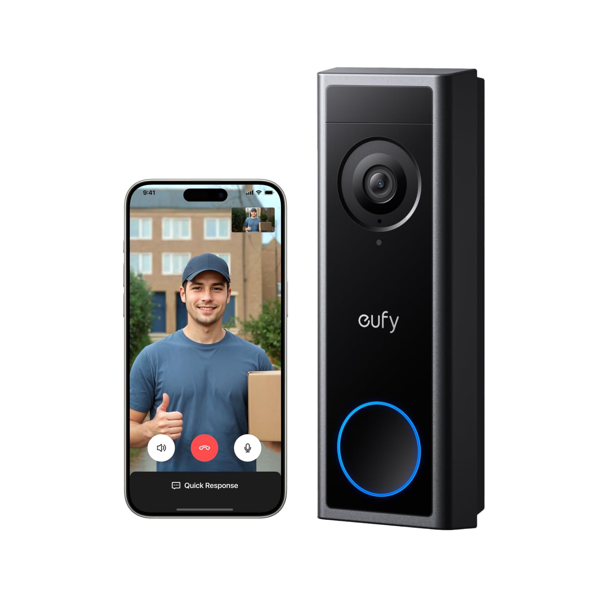 Timbre De Vídeo Eufy Security C30 Con Batería 2k Fhd Con Homebase S380