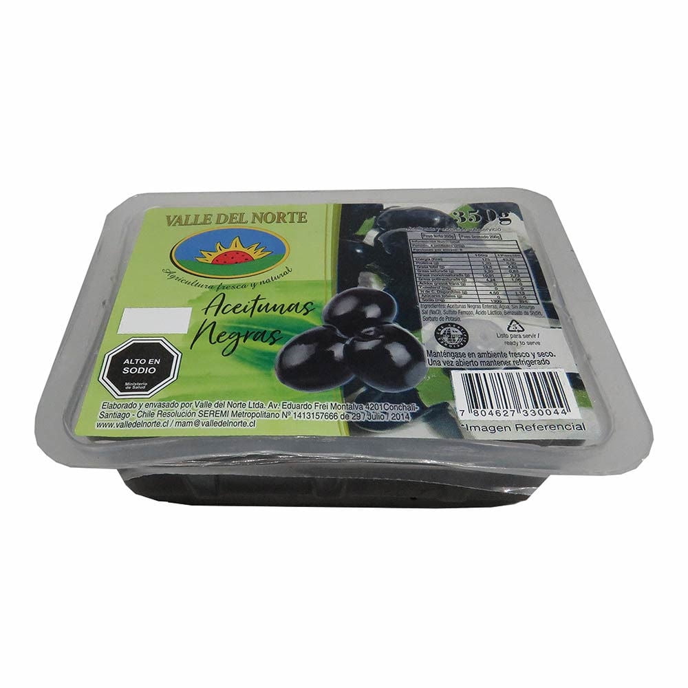 Aceituna Negra Bandeja 1 Un 350 g Valle del Norte