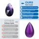 thumbnail image 3 of Uxcell Colgantes de Cristal en Forma de Gota de Lágrima para Candelabros, Paquete de 10, Longitud de 165mm, Prismas de Candelabro de 38mm, Violeta, 3 of 7