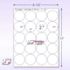 thumbnail image 5 of Etiquetas adhesivas blancas redondas NextDayLabels de 2" para láser/inyección de tinta - para impresión sin sangrado - 20 por página | 500 etiquetas, 5 of 7