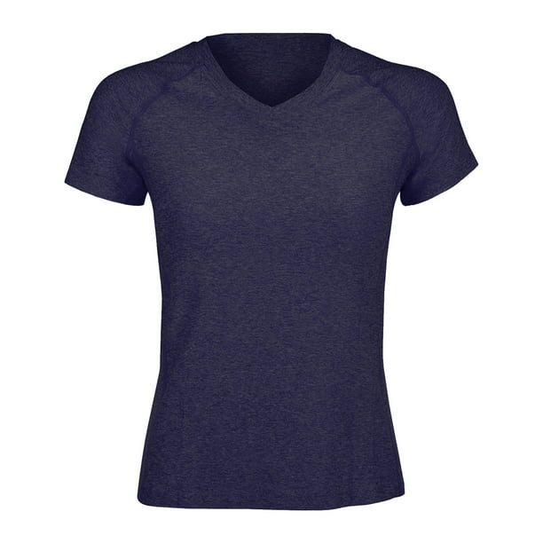 Polera Dry Fit Manga Corta Deportiva Cuello V Mujer