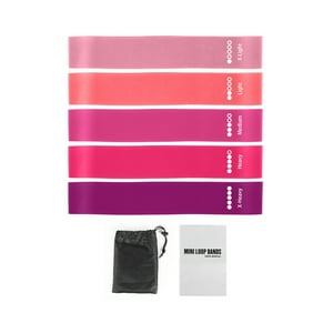 Veat00L - Ligas De Resistencia Para Ejercicio, Bandas Elásticas De Resistencia Con 5 Niveles De Resistencia, Ligas De Látex Natural Para Hombre Y Mujer, Ligas Gym Para Musculación, Yoga, Fitness