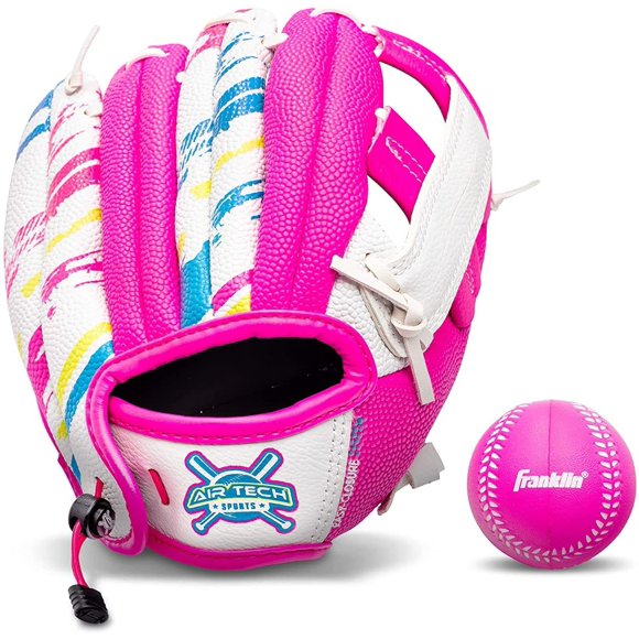 Guante de béisbol Franklin Sports Air Tech Foam 9.0 - Blanco/Rosa