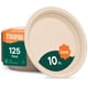 thumbnail image 1 of Platos De Papel De 10 Hondos Compostables Paquete De 125, 1 of 8