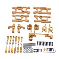 Magideal - Kits De Actualización Rc, Brazos Oscilantes Delanteros/Traseros, Varillas De , Eje De Dirección Delantero/Trasero Para 144010 144001 , Oro