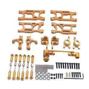 Magideal - Kits De Actualización Rc, Brazos Oscilantes Delanteros/Traseros, Varillas De , Eje De Dirección Delantero/Trasero Para 144010 144001 , Oro
