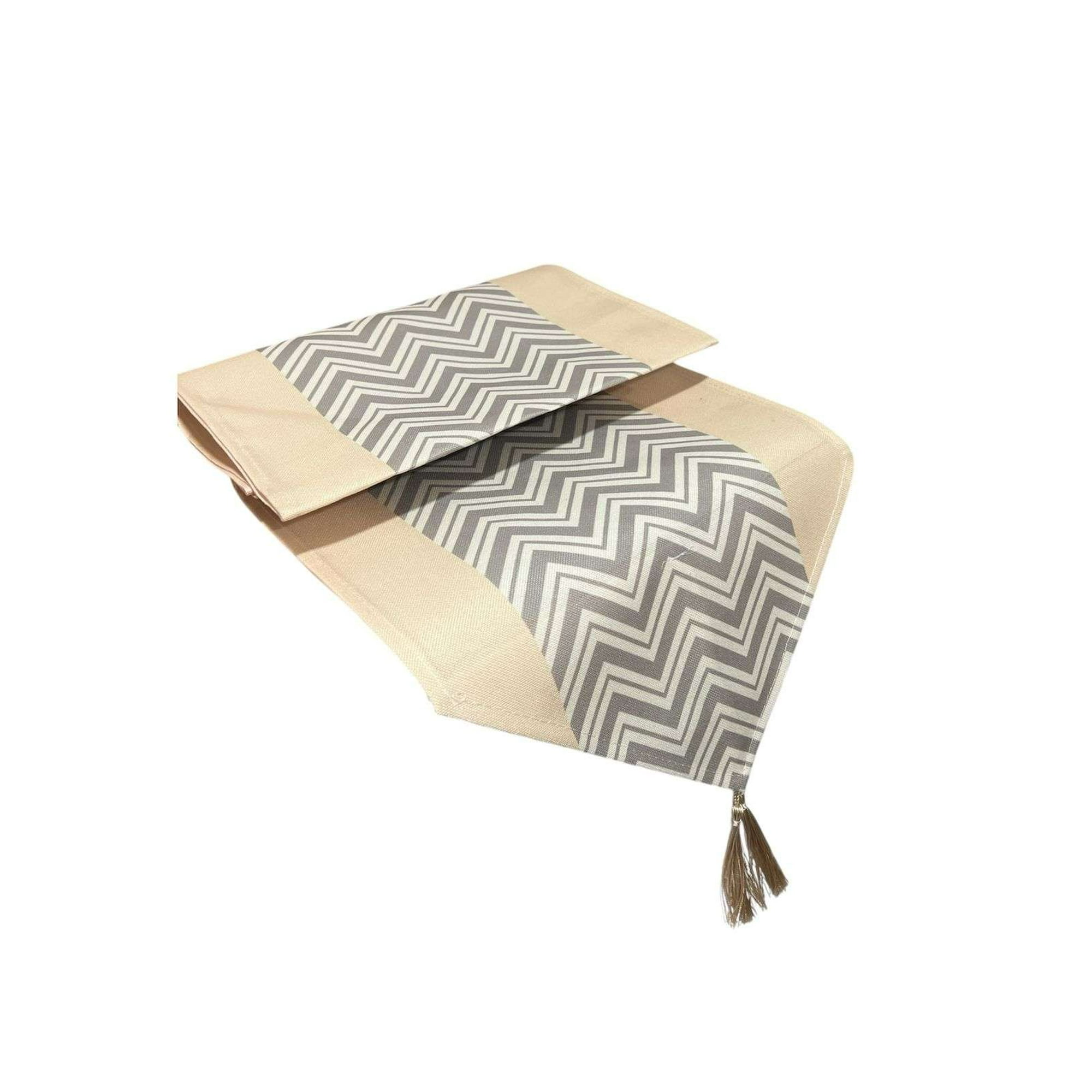 Oem - Mantel Camino De Mesa Tela Beige Diseño 180x38cm