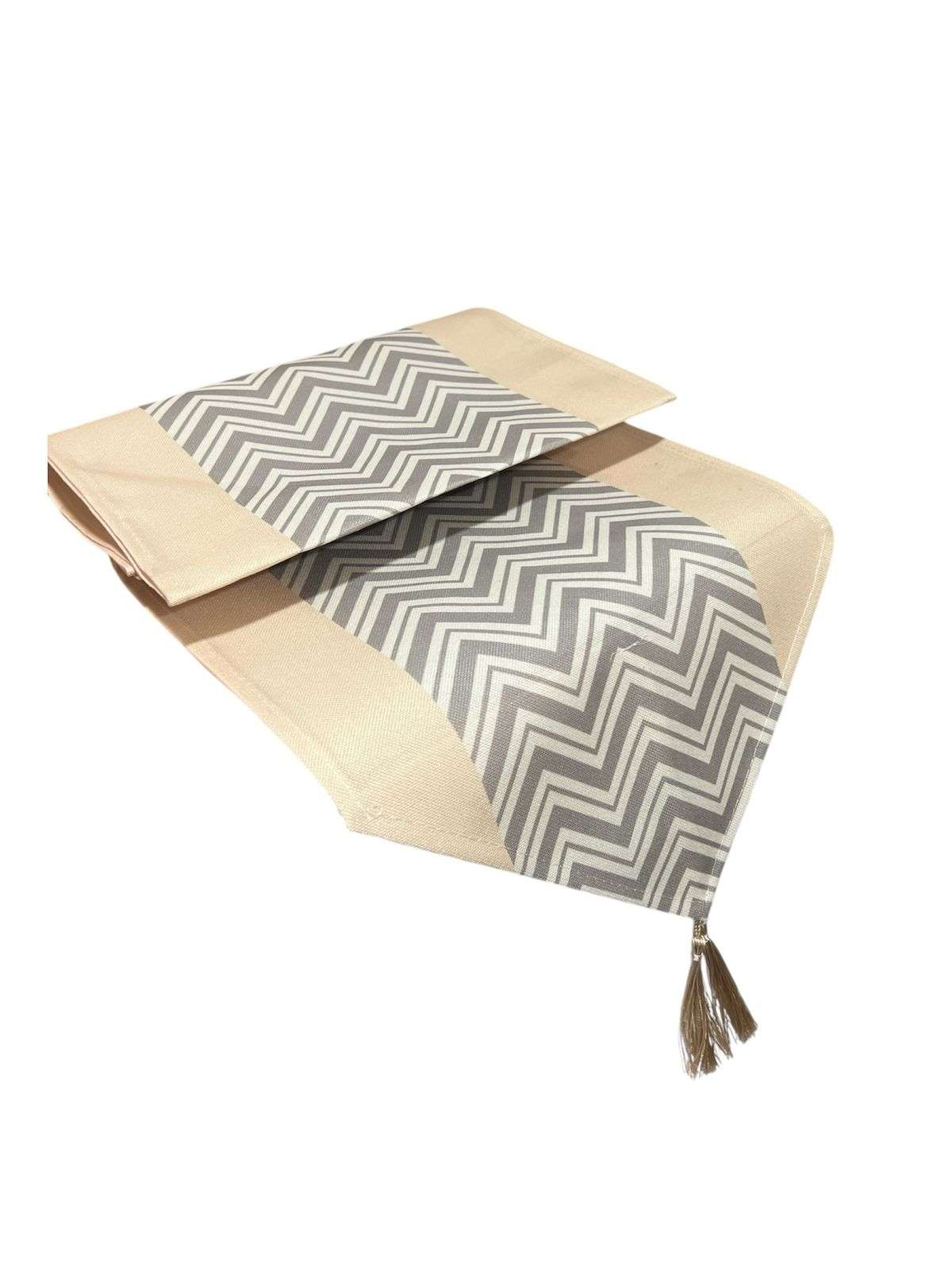 Oem - Mantel Camino De Mesa Tela Beige Diseño 180X38Cm