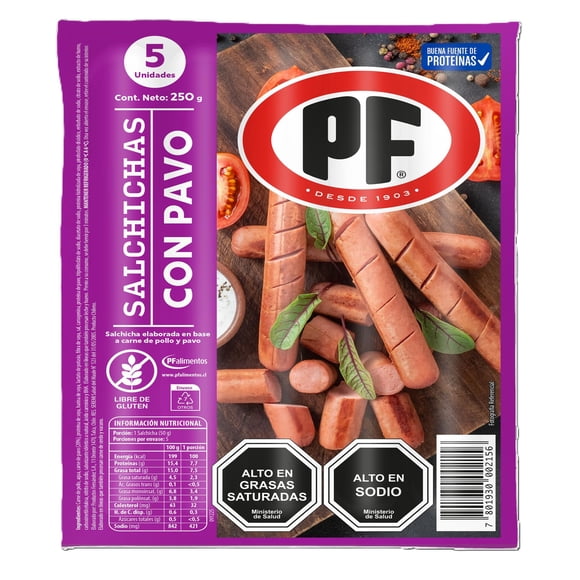 Salchichas Con Pavo, 250 g
