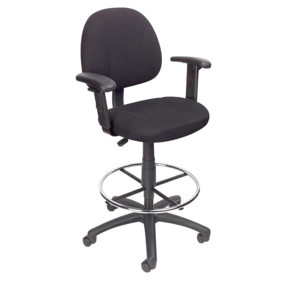 Silla de dibujo Boss Office Products Ergonomic Works negra