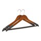 thumbnail image 1 of 2 Paquetes de Perchas de Madera Antideslizantes con Pinzas, Perchas Duraderas para Ropa que Ahorra Espacio de 360 Grados para Abrigos, Pantalones o Camisas Gris, 1 of 6