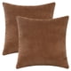 thumbnail image 1 of REGALWOVEN 2 Piezas Fundas de Almohada de Pana Clásica Moderna Suave Sólida para Sofá Cama Hogar Dormitorio Marrón 18" x 18", 1 of 6