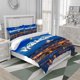 thumbnail image 1 of A 3pcs bedding Featuring The Night View of Marseille And The Marseille Logo Including a Duvet Cover And Two Pillowcases, 1 of 5