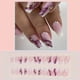 thumbnail image 2 of 24pcs Ombre Marble Press On Nails with Golden Foil Design - Glossy Full Cover Medium Square False Nails for Women and Girls - Daily Wear, 2 of 2