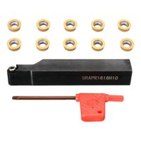 Magideal - Portaherramientas De Torno De Fresado Frontal Cnc Con Insertos De 10 Piezas Herramienta De Torneado De Barra De Perforación Accesorios De Fresado De