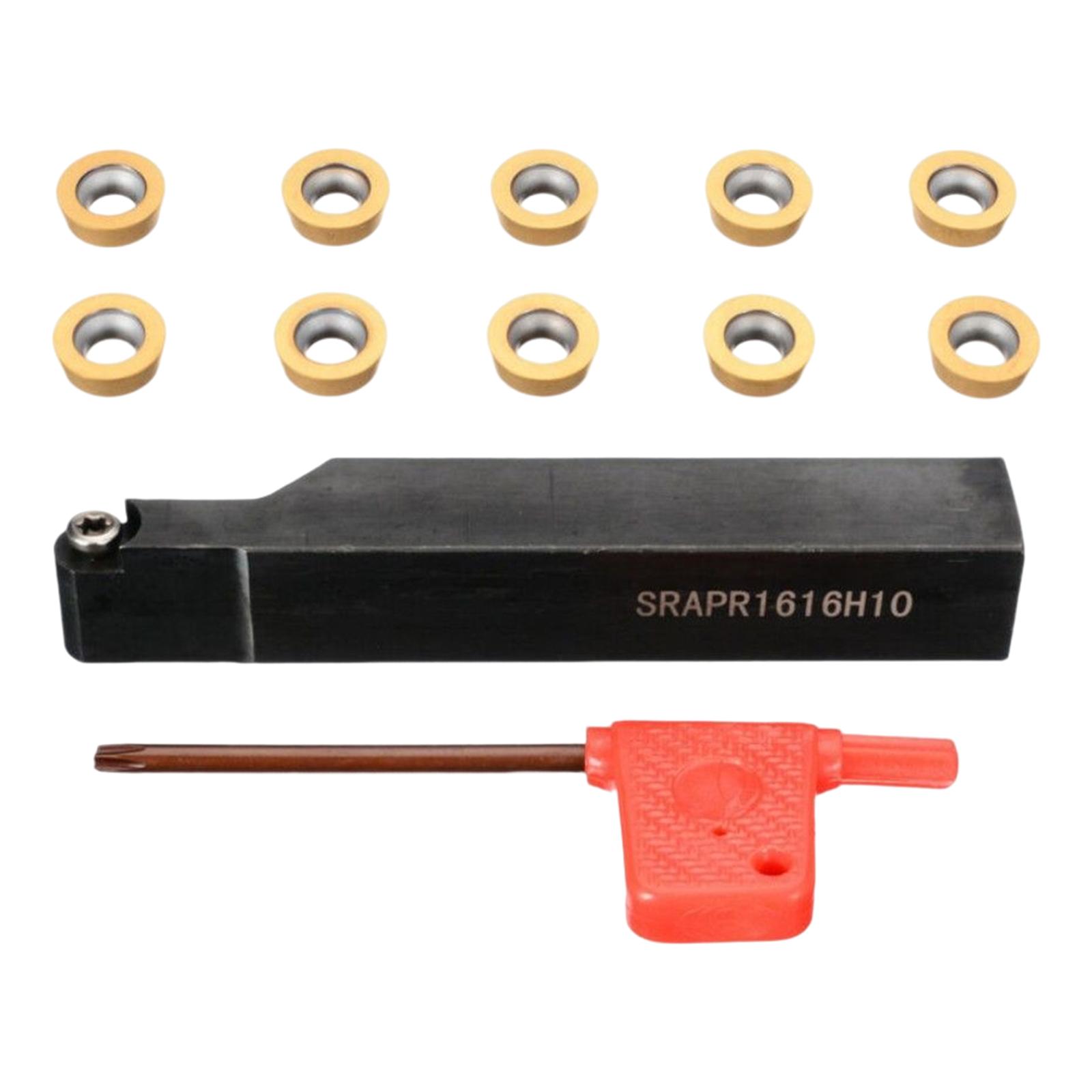 Magideal - Portaherramientas De Torno De Fresado Frontal Cnc Con Insertos De 10 Piezas Herramienta De Torneado De Barra De Perforación Accesorios De Fresado De