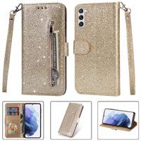 Funda Para Foxdock Elegante Funda Samsung Galaxy S23 Plus Glitter Con Cremallera-Ideal Para El Uso Diario