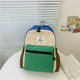 thumbnail image 3 of Children's Color-block Backpack Canvas Backpack Zipper Large Capacity Schoolbag, 3 of 3