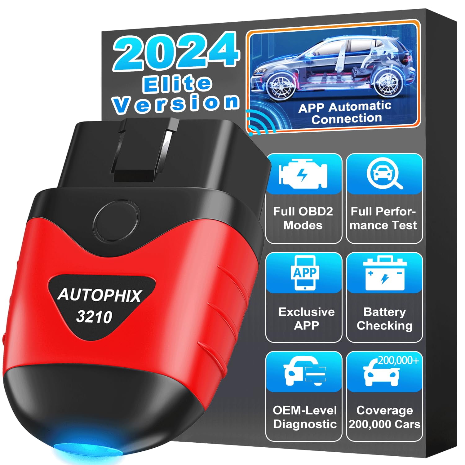 Autophix - Escáner Obd2 3210 Bluetooth De Diagnóstico Para Automóvil