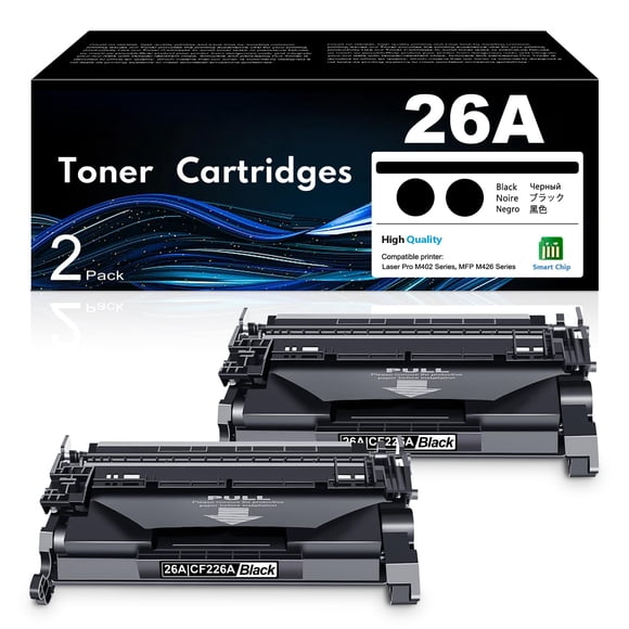 Cartucho De Tóner 26a Negro Paquete De 2 Con Chip
