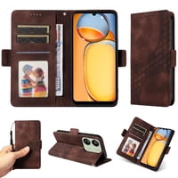 Carcasa Foxdock Xiaomi Poco M6 5G De Cuero Pu, Diseño Acolchado Clásico, Protección Contra Caídas Y Rayones