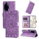 thumbnail image 3 of Funda tipo cartera FOXDOCK para Honor 100 Pro , diseño girasol en relieve, cuero PU, cierre magnético, soporte y tarjetero, 3 of 5
