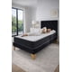 thumbnail image 3 of Cama Europea Plaza y Media Capitoné Negra Felpa Premium con Colchón | Base Dividida y Respaldo Alto, 3 of 3