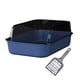 thumbnail image 4 of Caja De Arena Para Mascotas Con Tapa Abierta, Orinal Portátil, Bandeja Para Arena Para Gatos, Caja De Arena Para Inodoro Para Gatos, Azul, 4 of 5
