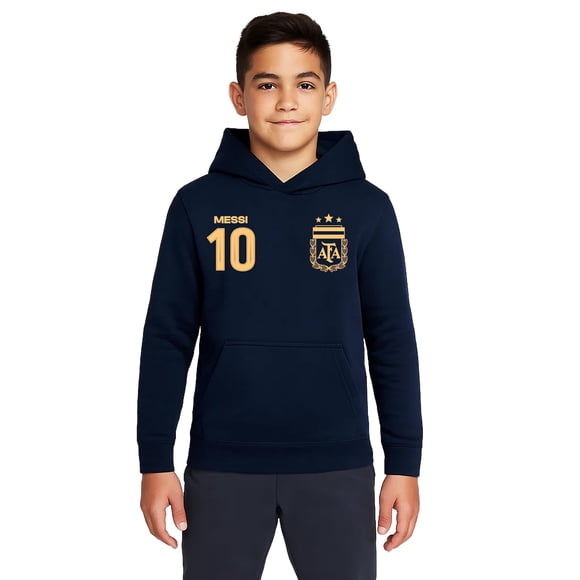 Buzo con capucha Pullover Icon Sports Messi Argentina Niños Azul Marino