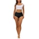 thumbnail image 2 of INSPIRE CHIC Bragas de Mujer para Regreso a Clases, Elásticas, de Cintura Alta, Sin Forro, Transpirables, Invisibles, L Negras, 2 of 4