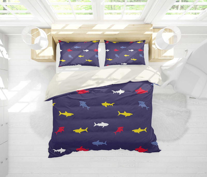 Milsleep - 3D Peces De Colores De Fondo Gris Funda De Edredón Juego De Ropa De Cama Fundas De Almohada 13