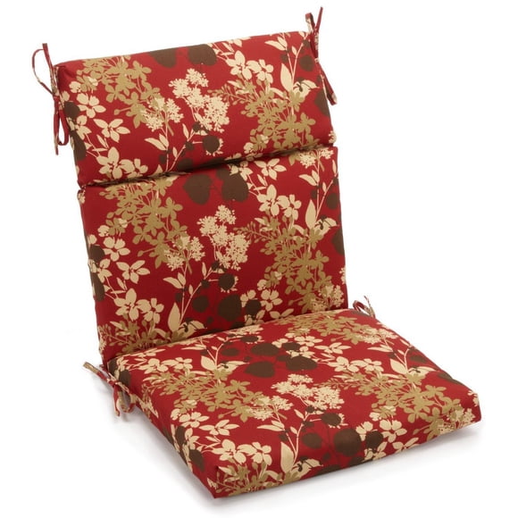 Cojín para silla Blazing Needles Montfleuri Sangria, 18 x 38 pulgadas