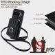 thumbnail image 4 of Para Google Pixel 9 Pro XL / Pixel 10 Pro XL Funda Tipo Billetera con Bloqueo RFID Magnética Flip Cubierta con Múltiples Ranuras para Tarjetas Bolsillo con Cierre con Anillo Giratorio de 360 °, 4 of 10