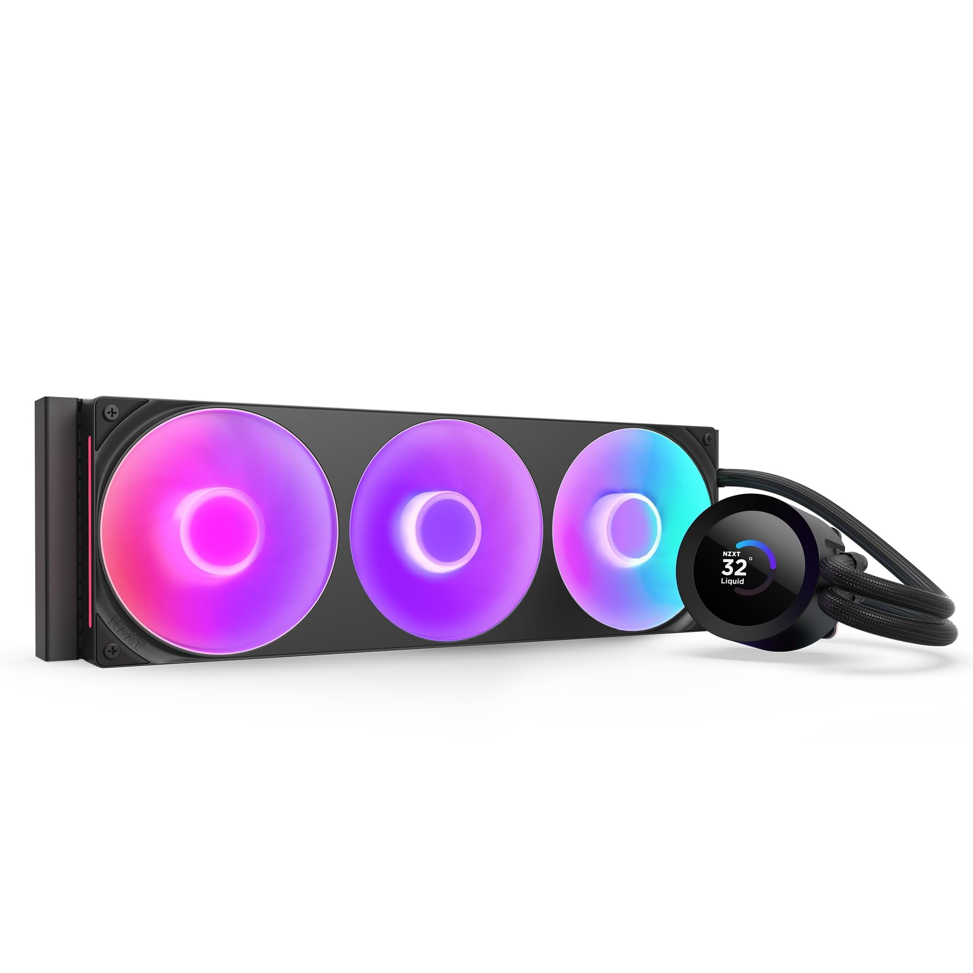 Refrigeración Líquida Aio Para Cpu Nzxt Kraken Plus 360 Mm Rgb Con Lcd