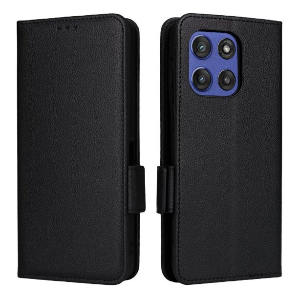 Funda Cartera para Motorola Moto Edge 60 Stylus Tapa Flip con Ranuras y Soporte Negro