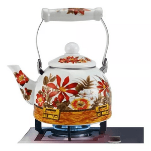 Genérico - Tetera Esmaltada De 2 Litros, Diseño Flores