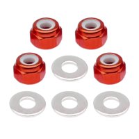 Magideal - 4 Piezas Tuerca Antirrobo De Rueda M3 Para Coche Teledirigido Repuesto Piezas De Actualización Metálicas Adecuado Para Carreras De Automóviles Rc Rojo