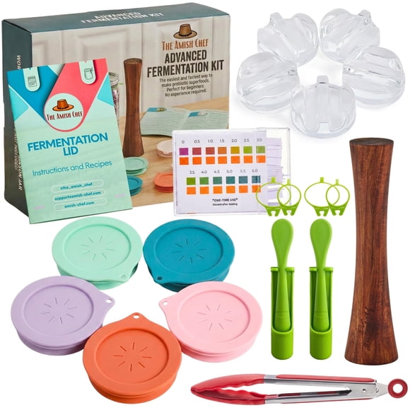 Kit de Fermentación The Amish Chef para Pepinillos, Chucrut y Kimchi