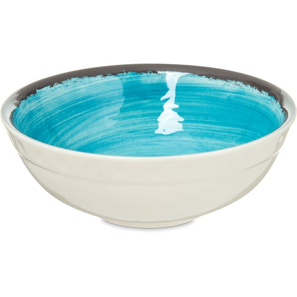 Carlisle FoodService Products Mingle Bol Reutilizable de Plástico Pequeño con Estilo de Cerámica para Hogar y Restaurante, Melamina, 17 onzas, Aqua